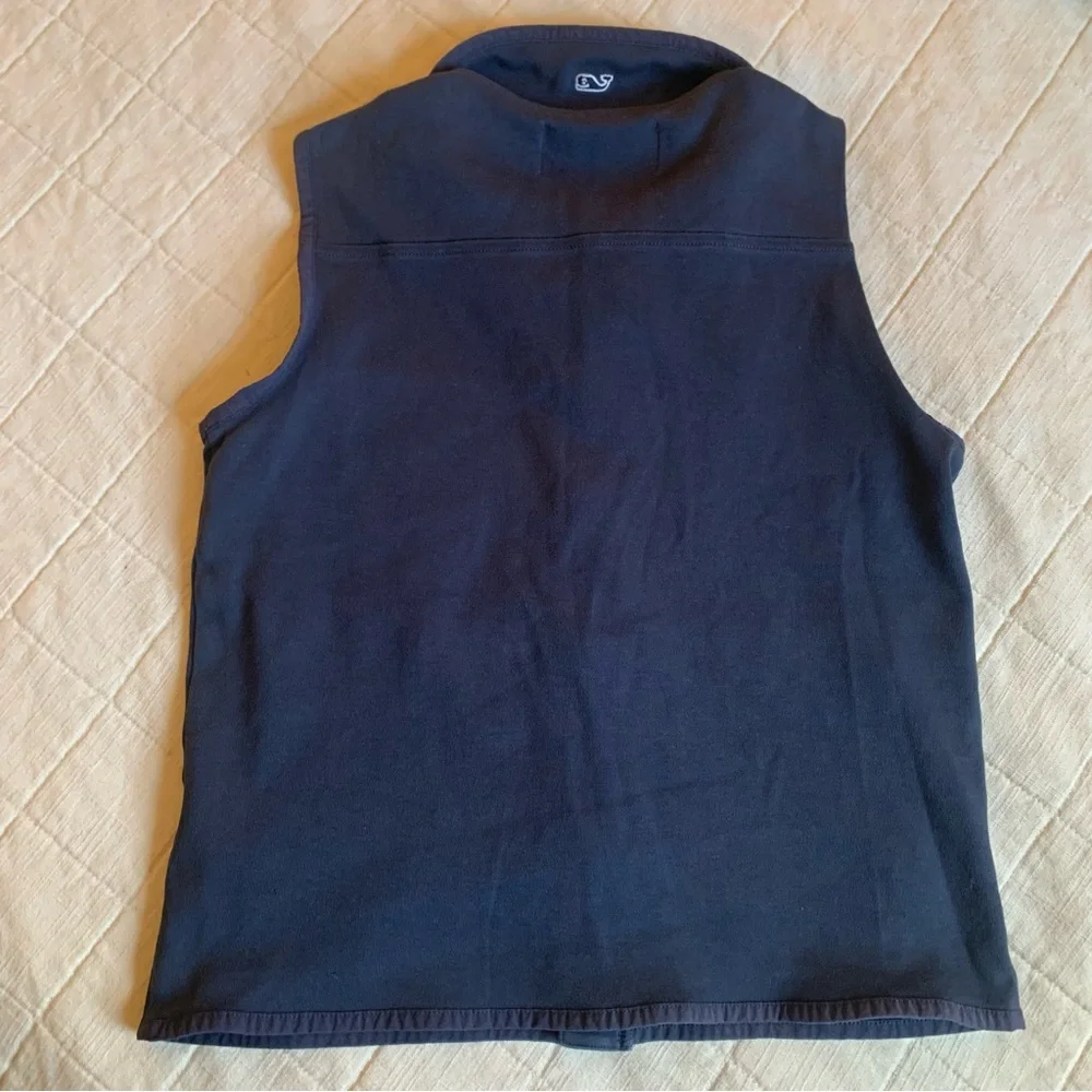 Vineyard Vines Boys Dark Blue Coastal Zip-Up Vest Size Medium (12-14)‎